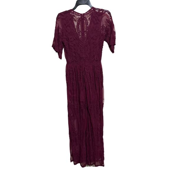 NWT Honey Punch Lace Maxi Romper S - Picture 4 of 5